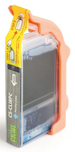 Картридж струйный Cactus CS-CLI8PC светло-голубой (12мл) для Canon Pixma iP6600/iP6600d/iP6700/iP6700d/MP960/MP970/PRO 9000 фото 2