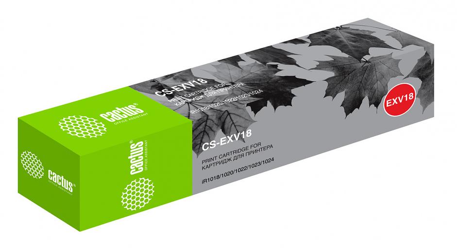 Картридж лазерный Cactus CS-EXV18 C-EXV18 черный (8400стр.) для Canon iR1018/1020/1022/1023/1024 фото 1