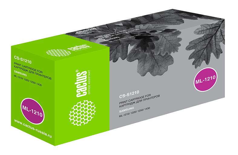 Картридж лазерный Cactus CS-S1210 ML-1210D3 черный (2500стр.) для Samsung ML-1210/1220/1250/1430 фото 1