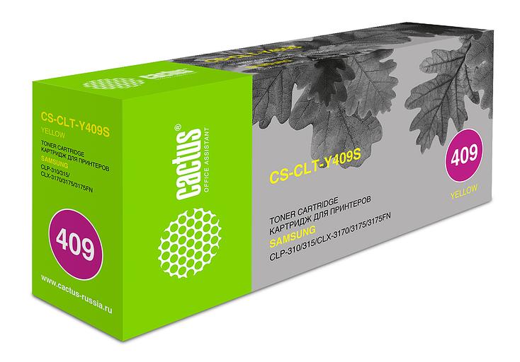 Картридж лазерный Cactus CS-CLT-Y409S CLT-Y409S желтый (1000стр.) для Samsung CLP-310/315/CLX-3170/3175/3175FN фото 1