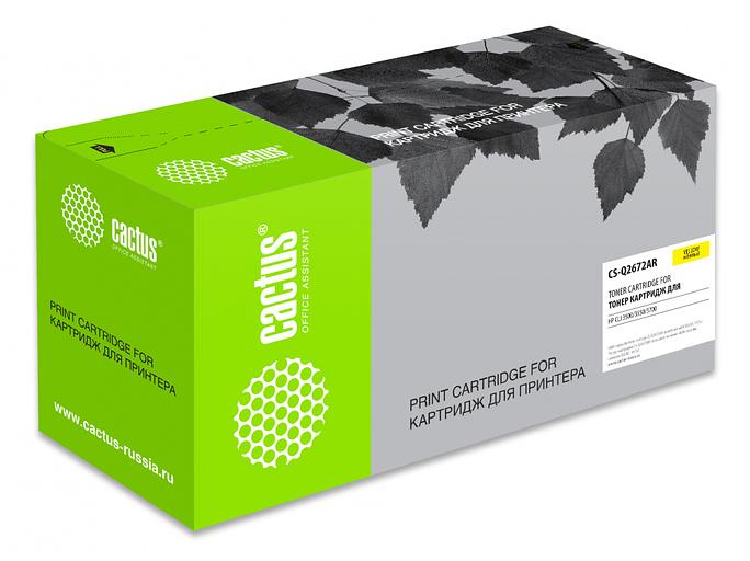 Картридж лазерный Cactus CS-Q2672AR Q2672A желтый (4000стр.) для HP CLJ 3500/3550/3700 фото 1