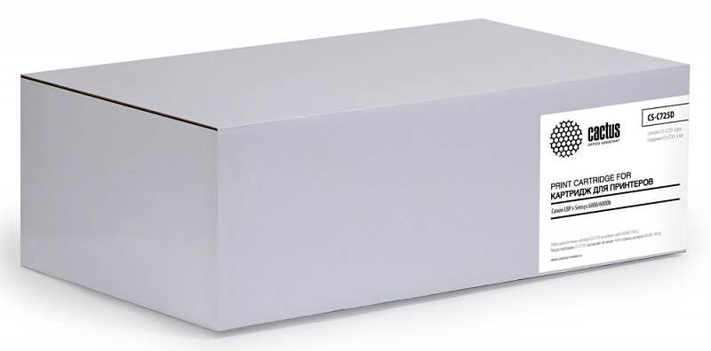Картридж лазерный Cactus CS-C725D черный x2упак. (1600стр.) для Canon LBP i-Sensys 6000/6000b фото 1