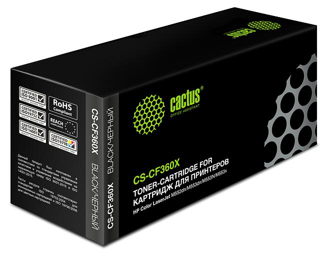 Картридж лазерный Cactus CS-CF360X CF360X черный (12500стр.) для HP CLJ M552dn/M553dn/M553N/M553x фото 2