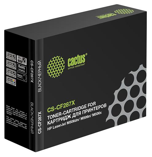 Картридж лазерный Cactus CS-CF287X CF287X черный (18000стр.) для HP LJ M506dn/ M506n/ M506x фото 1