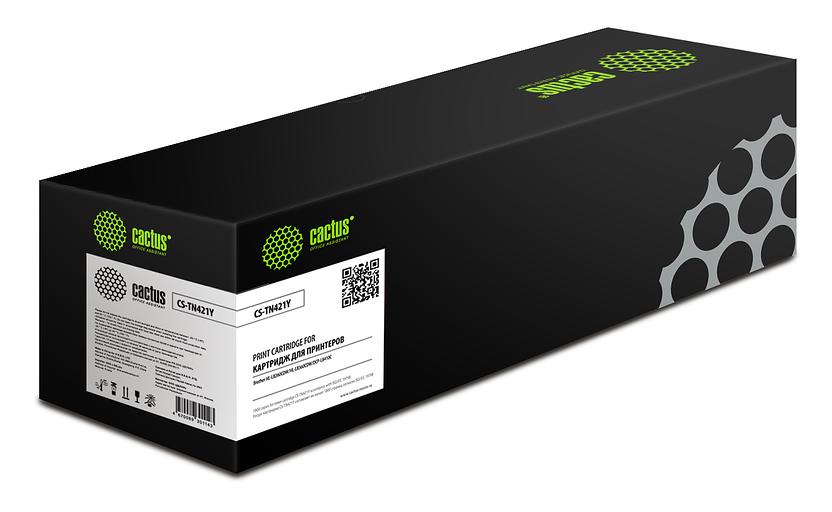 Картридж лазерный Cactus CS-TN421Y TN-421Y желтый (1800стр.) для Brother HL-L8260CDW/HL-L8360CDW/DCP-L8410CDW/MFC-L8690CDW/MFC-L8900CDW фото 1