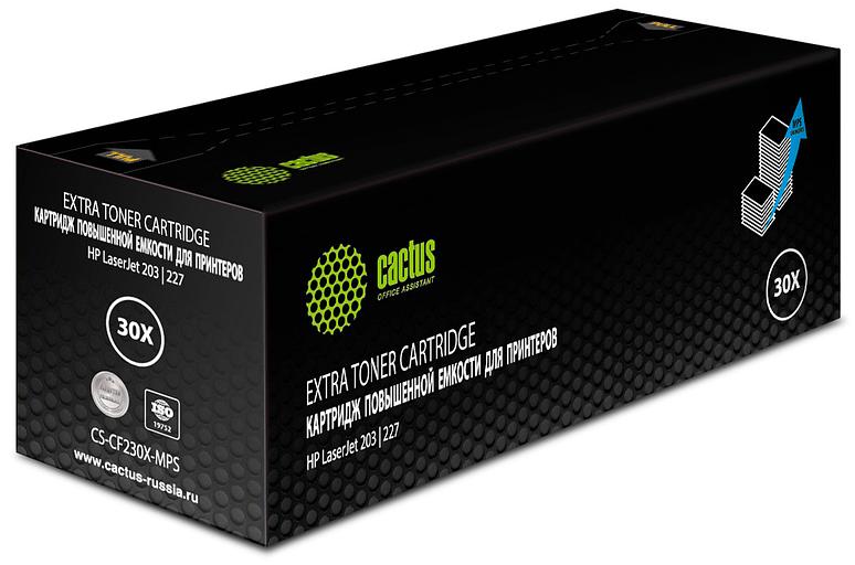 Картридж лазерный Cactus CS-CF230X-MPS CF230XX черный (5000стр.) для HP LJ 203/227 фото 1