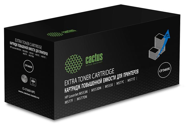 Картридж лазерный Cactus CS-CF360X-MPS CF360XX черный (19000стр.) для HP CLJ M552dn/M553dn/M553N/M553x фото 1