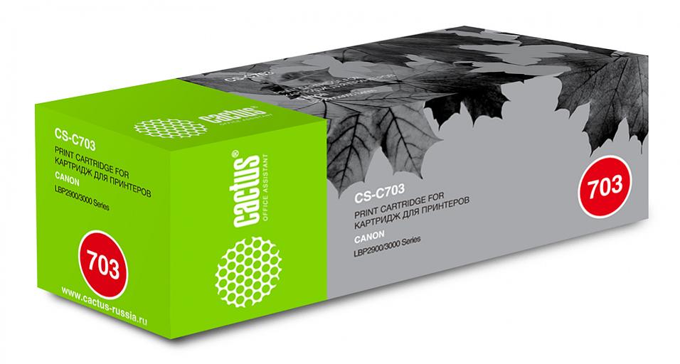 Картридж лазерный Cactus CS-C703 703 черный (2000стр.) для Canon LBP2900/3000Series фото 1