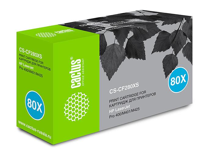 Картридж лазерный Cactus CS-CF280XS CF280X черный (6900стр.) для HP LJ Pro 400/M401/M425 фото 1