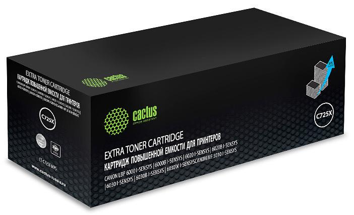 Картридж лазерный Cactus CS-C725X-MPS 725X черный (3000стр.) для Canon LBP 6000/6020/6030B i-Sensys фото 1