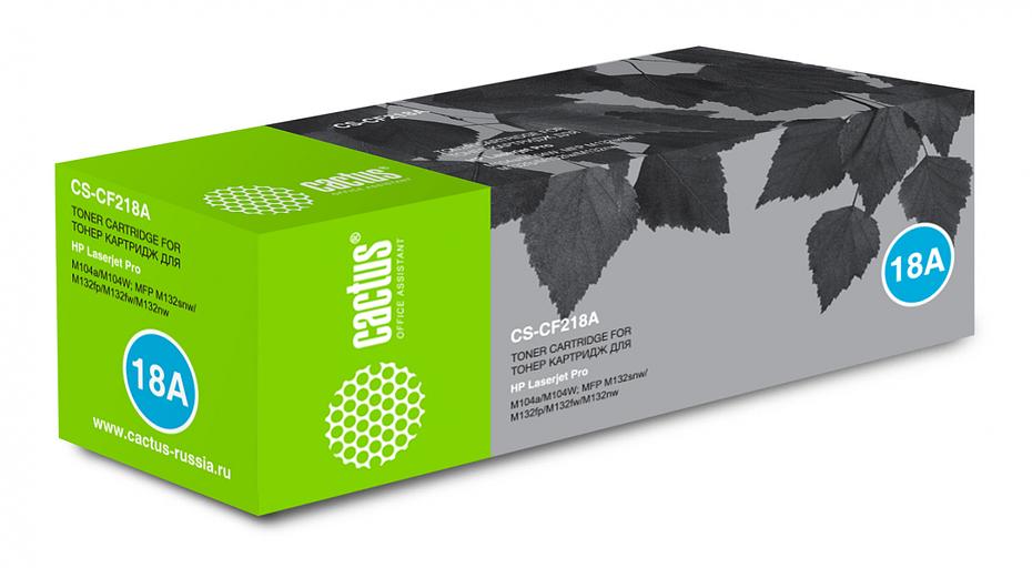 Картридж лазерный Cactus CS-CF218A CF218A черный (1400стр.) для HP LJ M104/ M132 фото 1