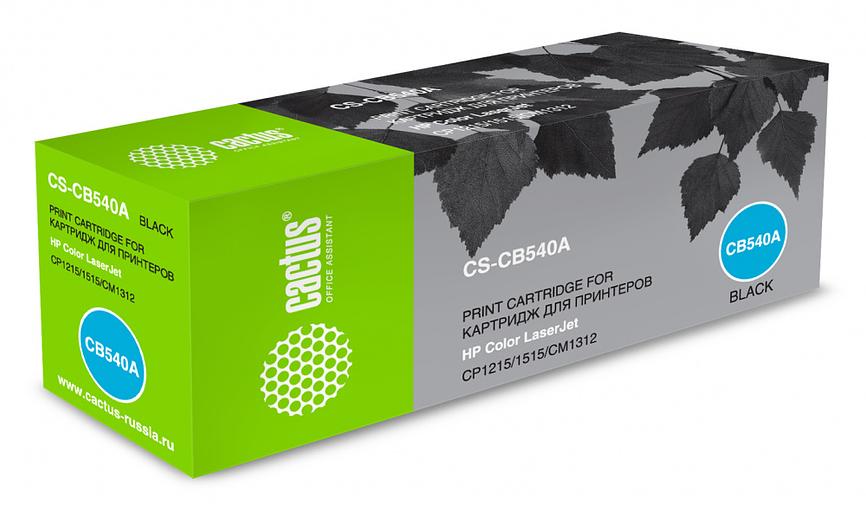 Картридж лазерный Cactus CS-CB540A CB540A черный (2200стр.) для HP CLJ CP1215/1515/CM1312 фото 1