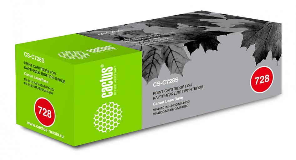 Картридж лазерный Cactus CS-C728S 728 черный (2100стр.) для Canon i-Sensys MF4410/4430/4450/4550D фото 1