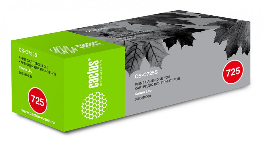 Картридж лазерный Cactus CS-C725S 725 черный (1600стр.) для Canon i-Sensys 6000/6000b фото 1