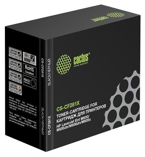 Картридж лазерный Cactus CS-CF281X CF281X черный (25000стр.) для HP LJ Ent M630/M605dn/M606dn/M605x фото 1
