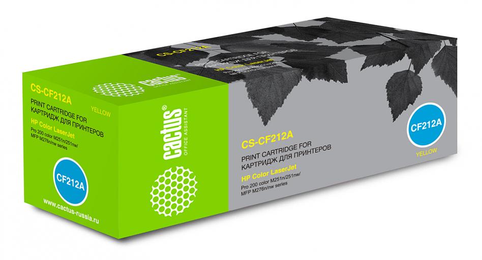 Картридж лазерный Cactus CS-CF212A CF212A желтый (1800стр.) для HP LJ Pro 200 M251/M276 фото 2