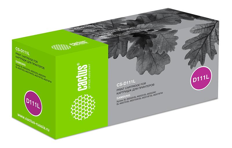 Картридж лазерный Cactus CS-D111L MLT-D111L черный (1800стр.) для Samsung Xpress M2022/M2020/M2021/M2020W/M2070/M2070FW/M2071 /M2071FH/M2021W/M2022W/M2070F/M2070W/M2071F фото 1