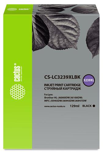 Картридж струйный Cactus CS-LC3239XLBK черный (129мл) для Brother HL-J6000DW/J6100DW фото 1