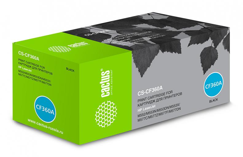 Картридж лазерный Cactus CS-CF360A CF360A черный (6000стр.) для HP CLJ M552dn/M553dn/M553N/M553x фото 1