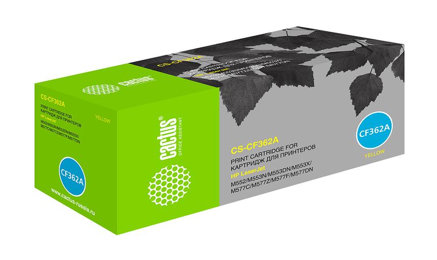 Картридж лазерный Cactus CS-CF362A CF362A желтый (5000стр.) для HP CLJ M552dn/M553dn/M553N/M553x фото 1