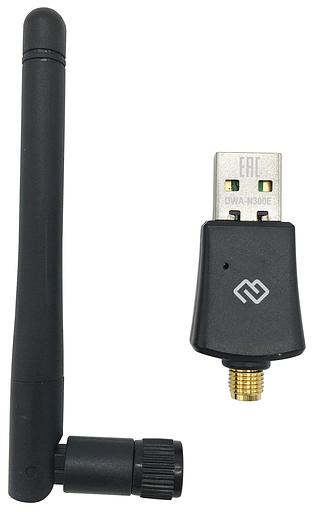 Сетевой адаптер WiFi Digma DWA-N300E USB 2.0 фото 1