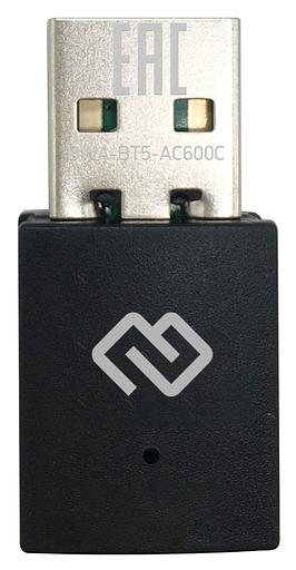 Сетевой адаптер WiFi + Bluetooth Digma DWA-BT5-AC600C USB 2.0 фото 1