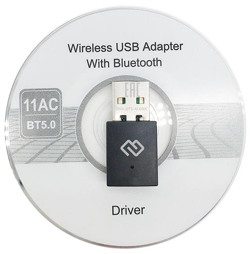 Сетевой адаптер WiFi + Bluetooth Digma DWA-BT5-AC600C USB 2.0 фото 3