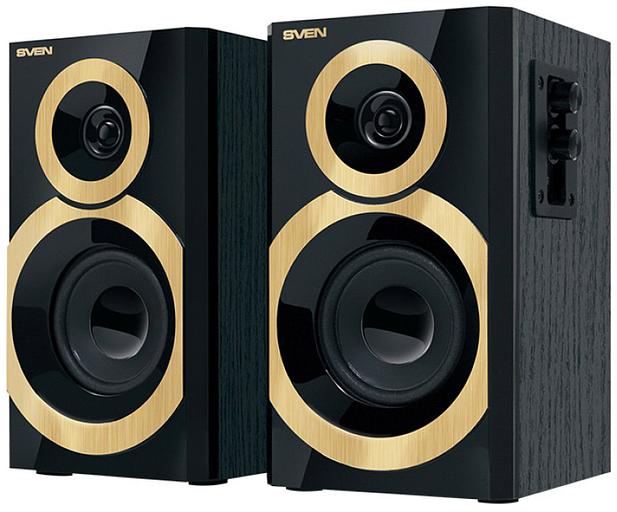 SVEN SPS-619 GOLD, чёрный, акустическая система 2.0, мощность 2х10 Вт(RMS) SVEN SPS-619 Gold (SV-0120619GD) фото 1