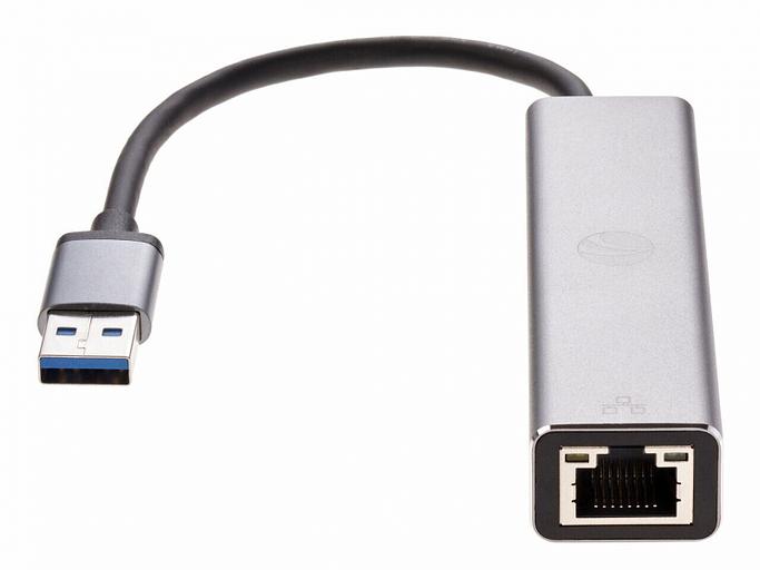 Переходник USB 3.0 -->RJ-45 1000Mbps+3 USB3.0, Aluminum Shell, 0.2м VCOM VCOM DH312A фото 1