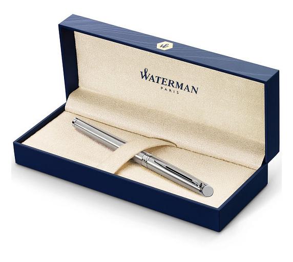 Ручка роллер Waterman Hemisphere (CWS0920450) Steel CT F черн. черн. подар.кор. фото 5