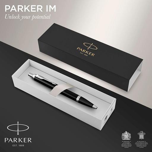 Ручка шариков. Parker IM Core K321 (CW1931665) Black CT M син. черн. подар.кор. фото 5