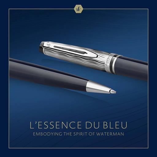 Ручка шариков. Waterman Expert L`Essence du Bleu (CW2166466) LaqBlue CT M син. черн. подар.кор. фото 2
