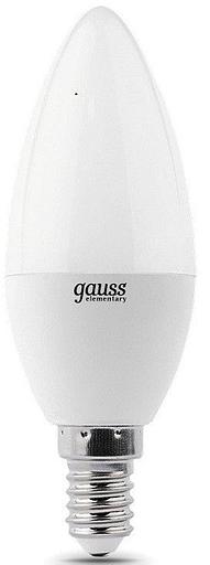 Лампа светодиодная Gauss 8Вт цок.:E14 свеча 220B 3000K св.свеч.бел.теп. C37 (упак.:1шт) (33118) фото 1