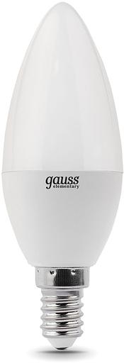 Лампа светодиодная Gauss 8Вт цок.:E14 свеча 220B 3000K св.свеч.бел.теп. C37 (упак.:1шт) (33118) фото 7