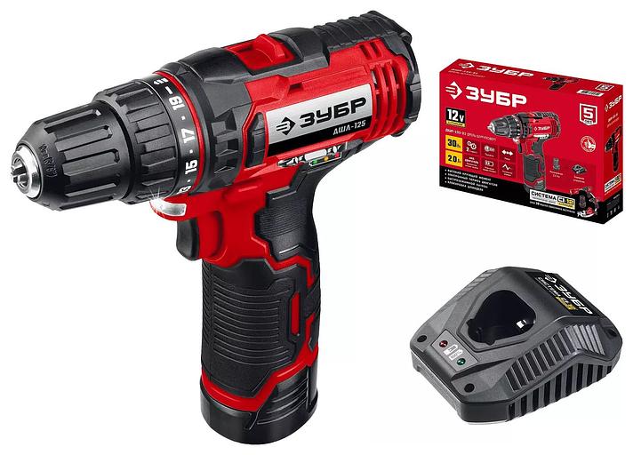 Дрель-шуруповерт Зубр ДШЛ-125-21 аккум. патрон:быстрозажимной фото 1