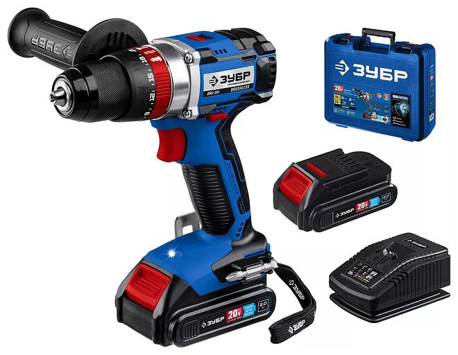 Дрель-шуруповерт Зубр DBS-201-22 аккум. патрон:быстрозажимной (кейс в комплекте) фото 1
