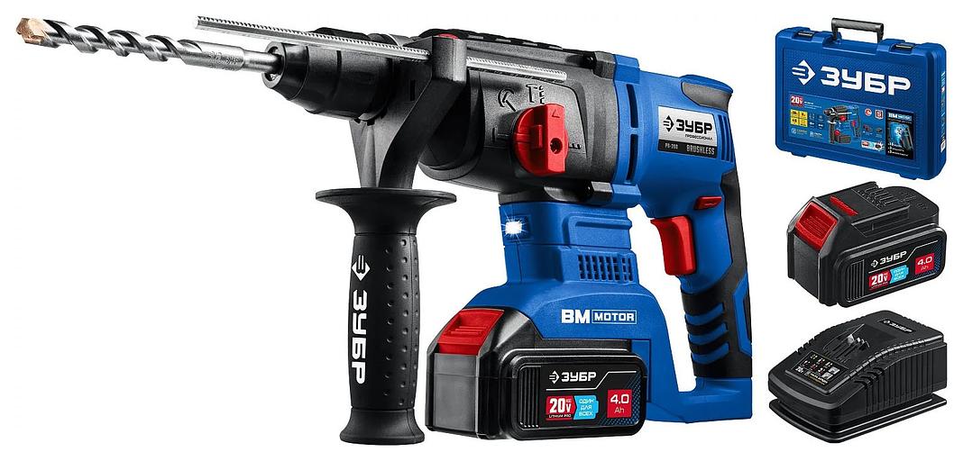Перфоратор Зубр PB-260-42 патрон:SDS-plus уд.:3Дж аккум. (кейс в комплекте) фото 1