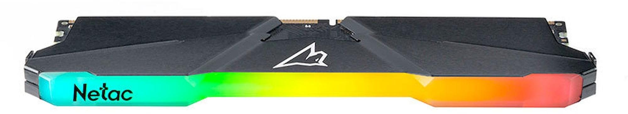 Модуль памяти Netac Shadow RGB DDR4-2666 16GB (8GB x 2) C19 Grey, 19-19-19-43, 1.2V, RGB Радиатор. фото 5