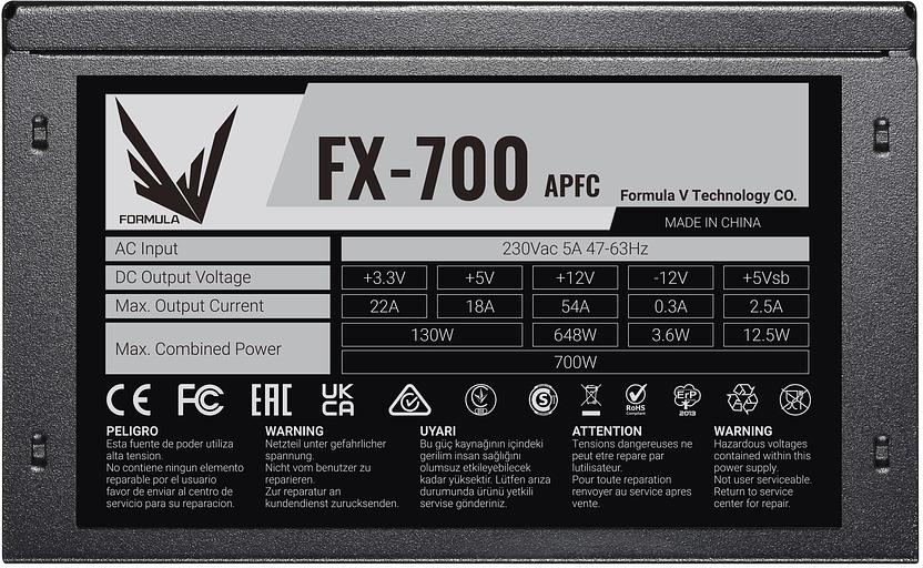 Блок питания Formula ATX 700W FX-700 (24+4+4pin) APFC 120mm fan 7xSATA RTL фото 5