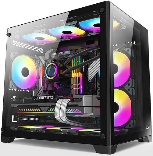 Корпус Formula Crystal Z5 черный без БП mATX 1x120mm 2xUSB2.0 1xUSB3.0 audio bott PSU фото 4