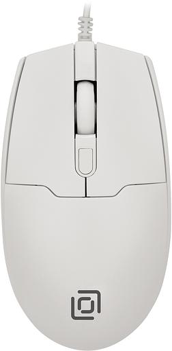 Мышь Оклик 147M белый оптическая (2000dpi) USB фото 1
