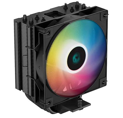 Кулер для процессора DEEPCOOL AG400 BK ARGB LGA1700/1200/115X/AM5/AM4 (18шт/кор, TDP 220W, PWM, ARGB Fan 120mm, 4 тепл. Трубки, черный) RET (AG400 BK ARGB) фото 1