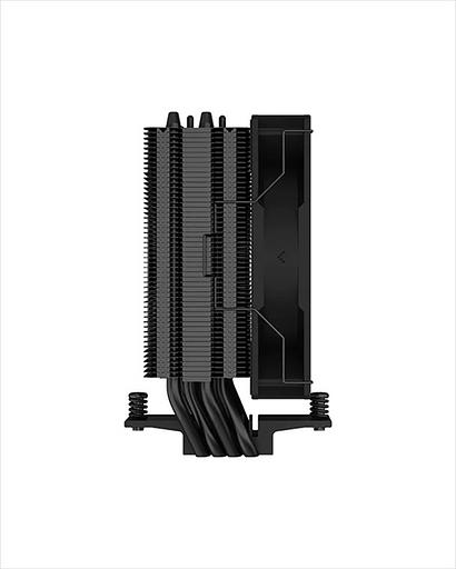 Кулер для процессора DEEPCOOL AG400 BK ARGB LGA1700/1200/115X/AM5/AM4 (18шт/кор, TDP 220W, PWM, ARGB Fan 120mm, 4 тепл. Трубки, черный) RET (AG400 BK ARGB) фото 3