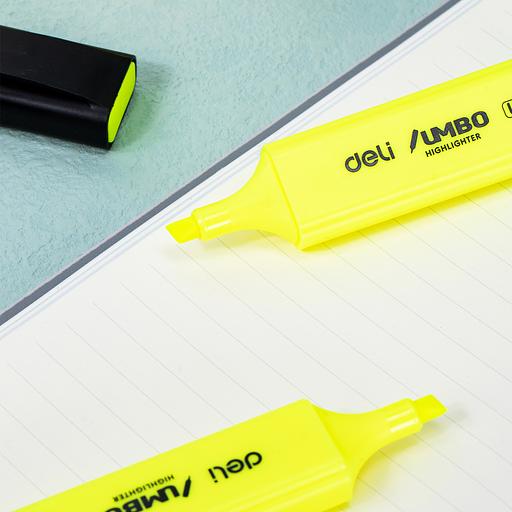 Текстовыделитель Deli EU366-YL скошенный пиш. наконечник 1-5мм желтый фото 4