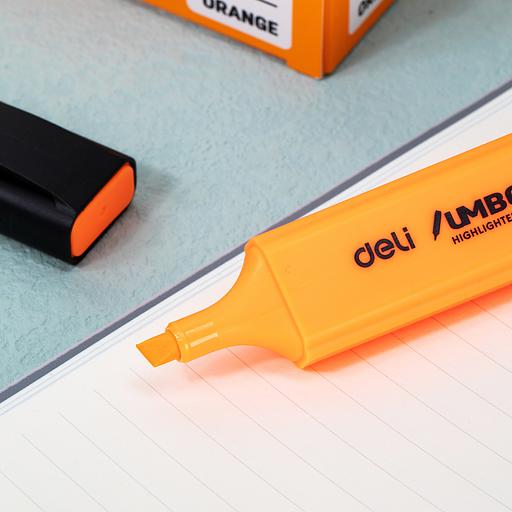 Текстовыделитель Deli EU366-OR скошенный пиш. наконечник 1-5мм оранжевый фото 3