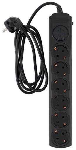 Сетевой фильтр Ippon BK-6-EU-1.8-10-B 1.8м (6 розеток) черный (коробка) фото 2