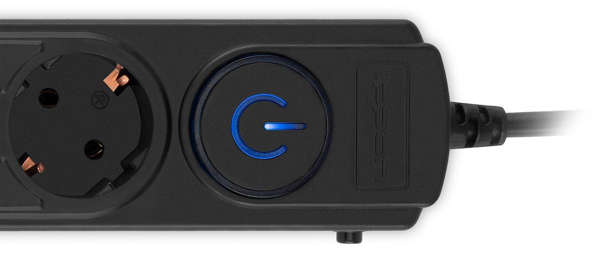 Сетевой фильтр Ippon BK-6-EU-1.8-10-B 1.8м (6 розеток) черный (коробка) фото 6