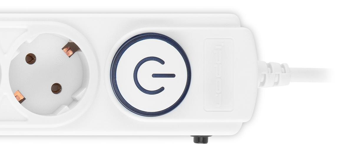 Сетевой фильтр Ippon BK-6-EU-3-10-W 3м (6 розеток) белый (коробка) фото 6