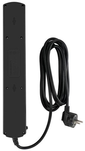 Сетевой фильтр Ippon BK-6-EU-3-10-B 3м (6 розеток) черный (коробка) фото 3