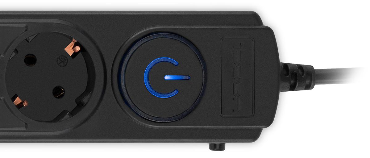 Сетевой фильтр Ippon BK-6-EU-5-10-B 5м (6 розеток) черный (коробка) фото 5